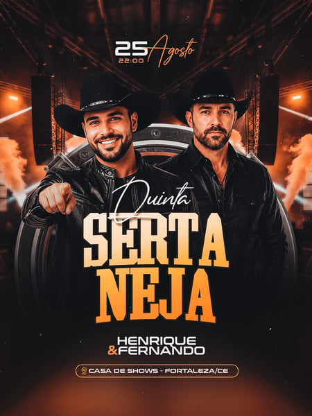 27 FLYER EVENTO QUINTA SERTANEJA FEED PSD EDITÁVEL