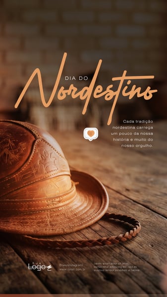 DIA DO NORDESTINO COM CHAPÉU DE COURO SOCIAL MEDIA FLYER PSD EDITÁVEL STORY