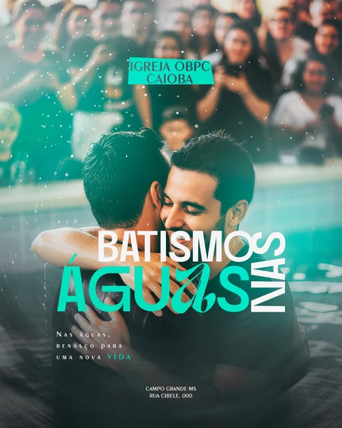 FLYER GOSPEL IGREJA BATISMO NAS ÁGUAS PSD FEED 2