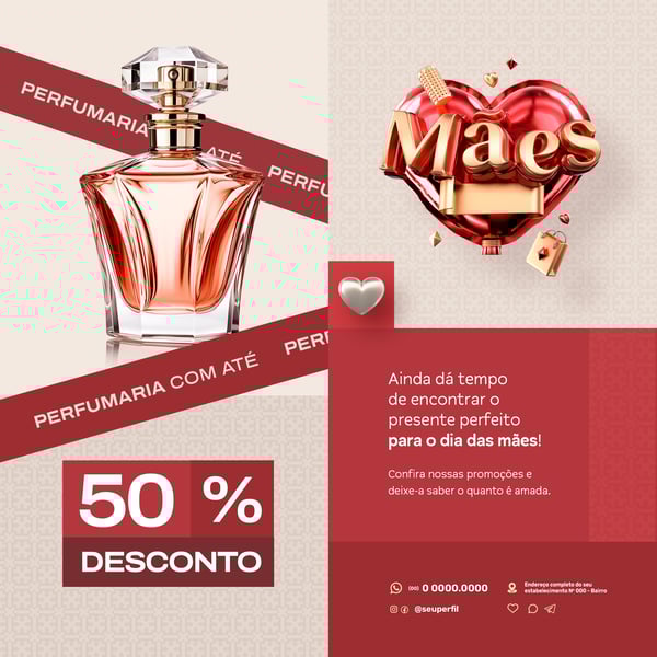 CKA DIA DAS MÃES SELO 3D E CAMPANHA SOCIAL MEDIA POST PSD TEMPLATE 6 CAPA