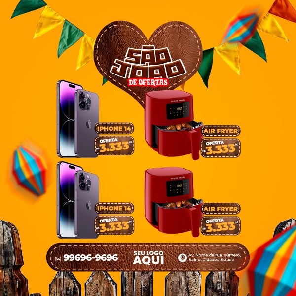 FESTA JUNINA, SÃO JOÃO | SOCIAL MEDIA | PSD EDITÁVEL