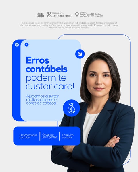 Contabilidade Social Media PSD Editável