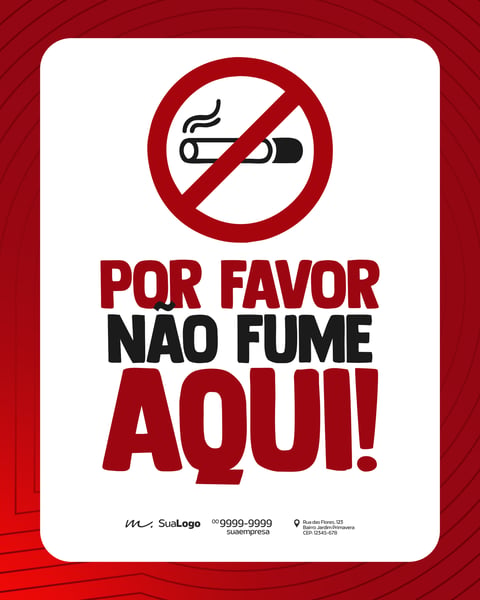 COMUNICADO POR FAVOR NÃO FUME AQUI SOCIAL MEDIA PSD EDITÁVEL