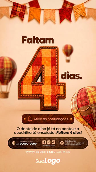 STORY FESTA JUNINA SÃO JOÃO SOCIAL MEDIA TEMPLATE PSD EDITÁVEL 17