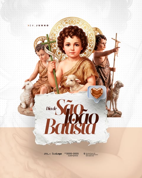 POST DIA DE SÃO JOÃO BATISTA PSD EDITÁVEL