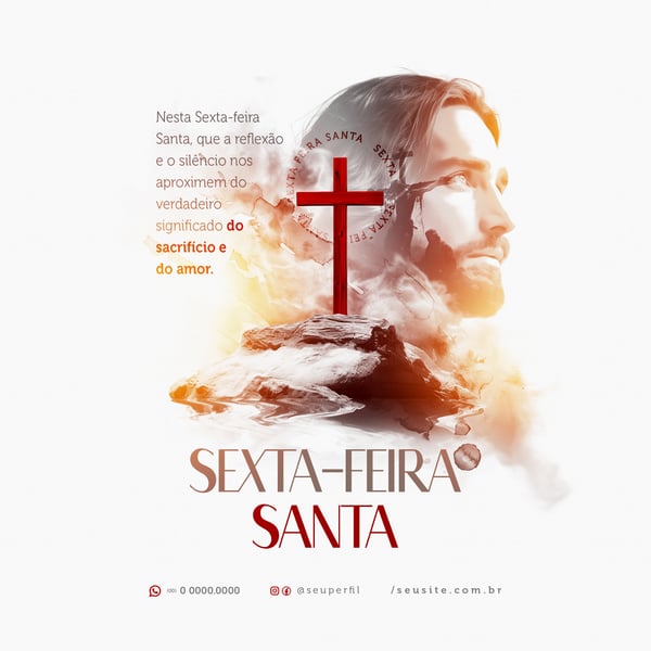 RJV SEXTA-FEIRA SANTA E SEMANA SANTA SOCIAL MEDIA PSD EDITAVEL 2