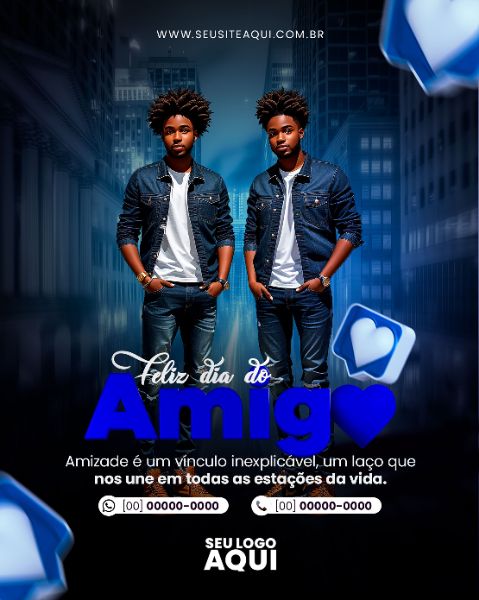 FEED VERTICAL - DIA DO AMIGO | SOCIAL MEDIA | PSD EDITÁVEL