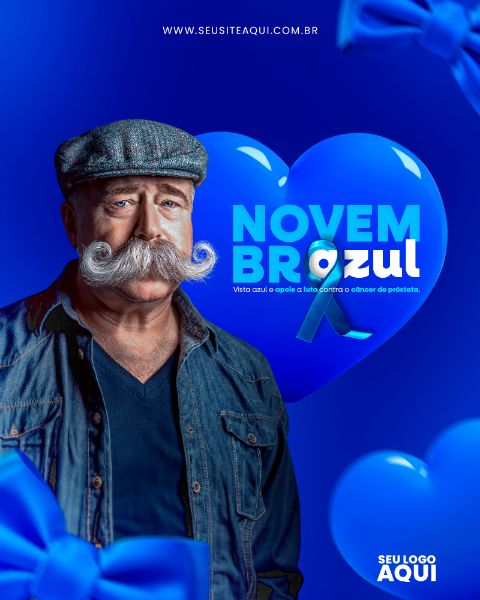 FEED PSD | NOVEMBRO AZUL | SOCIAL MEDIA | APOIE ESSA CAUSA