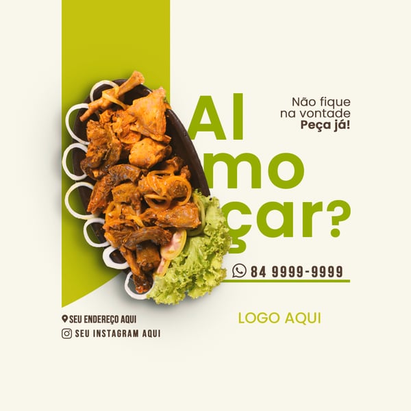 SOCIAL MDIA RESTAURANTE ALMOÇAR PEDE UM DELIVERY