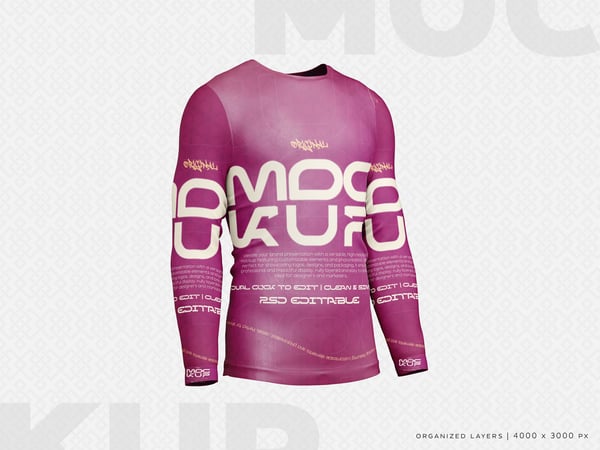 MOCKUP DE CAMISETA DE MANGA COMPRIDA, ÂNGULO 2 MOCKUP