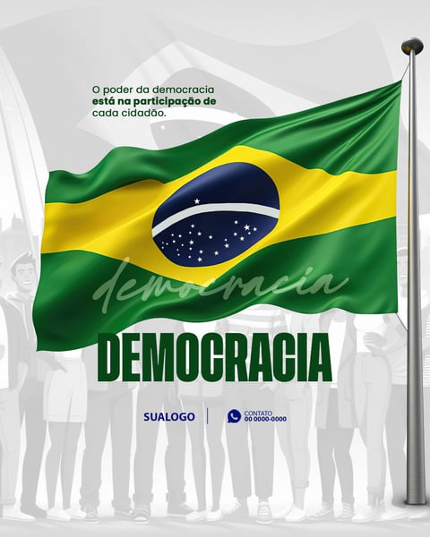 DIA INTERNACIONAL DA DEMOCRACIA SOCIAL MEDIA PSD EDITÁVEL 2