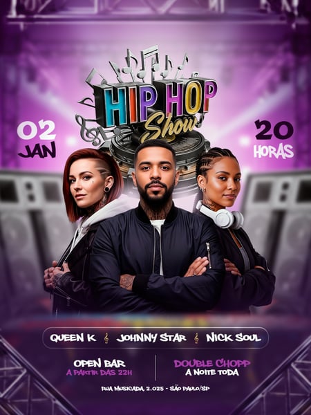 FLYER DE EVENTO HIP HOP