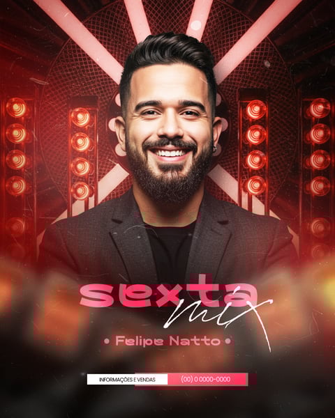 FLYER EVENTOS ARTISTAS SHOWS FESTA - SOCIAL MEDIA PSD EDITÁVEL 25