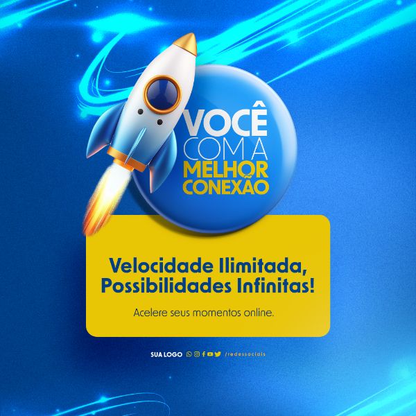 SOCIAL MEDIA - PROVEDOR DE INTERNET - VELOCIDADE ILIMITADA