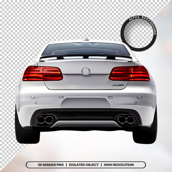 3D RENDER FUNDO DE UM CARRO ELEMENTO ÍCONE PSD PNG 17