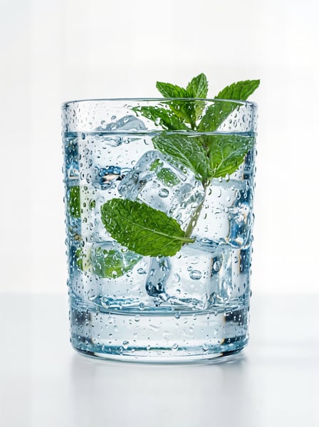 COPO ÁGUA GELO HORTELÃ REFRESCANTE DETOX 2