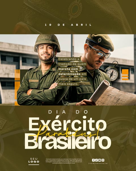 DIA DO EXÉRCITO BRASILEIRO 19 DE ABRIL SOCIAL MEDIA PSD EDITÁVEL 4