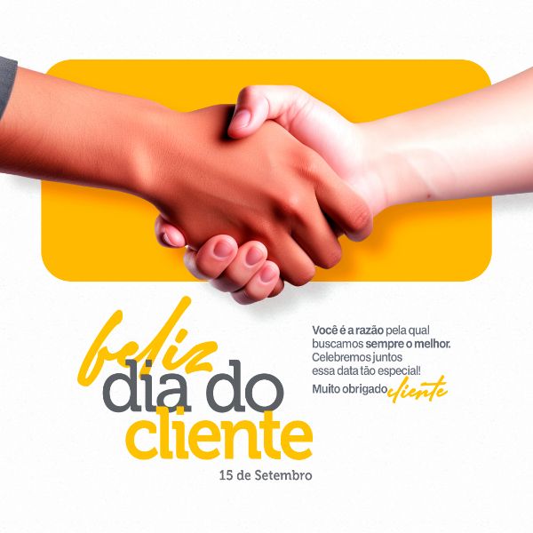 DIA DO CLIENTE 15 DE SETEMBRO POST BANNER COMEMORATIVO PSD EDITÁVEL