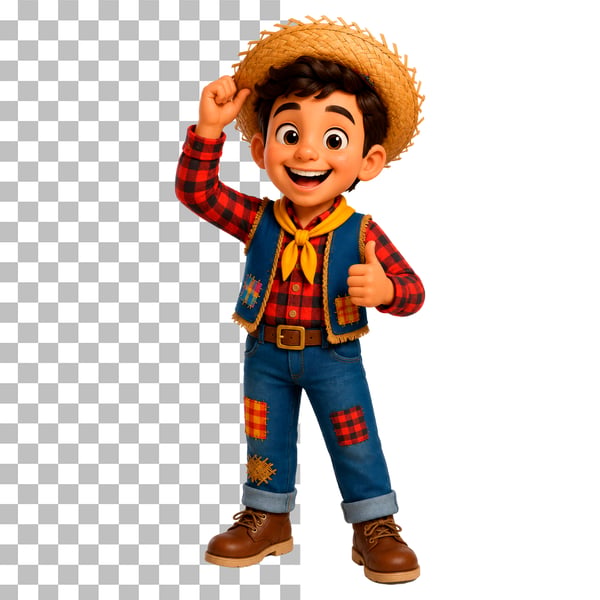 PERSONAGEM DE SÃO JOÃO PSD EDITÁVEL