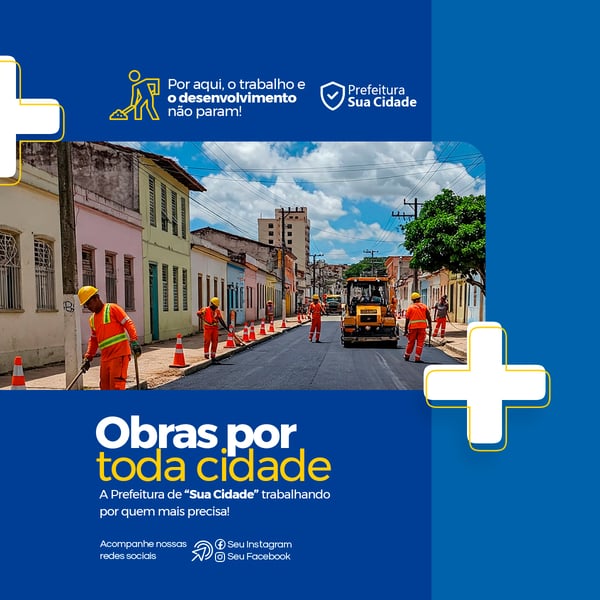 FLYER SOCIAL MEDIA PARA PREFEITURA, GESTÃO PÚBLICA MUNICIPAL