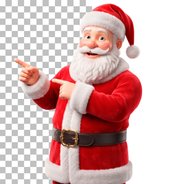 PAPAI NOEL APONTANDO FELIZ