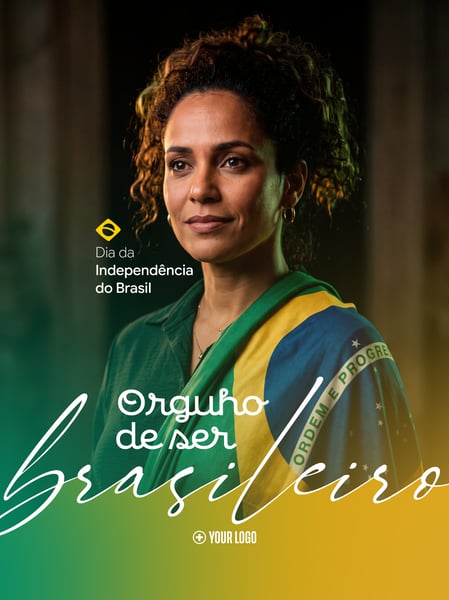 ORGULHO BRASILEIRO BANDEIRA SOCIAL MEDIA FLYER PSD EDITÁVEL