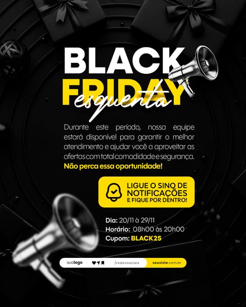 BLACK FRIDAY AVISO COMUNICADO ANÚNCIO SOCIAL MEDIA PSD EDITÁVEL 20