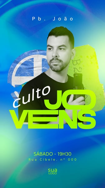 FLYER GOSPEL CULTO DE JOVENS - PSD STORY
