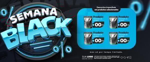Semana Black Social Media 28 de Novembro Black Friday PSD Editável 