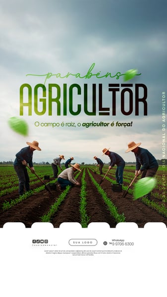 28 DE JULHO - DIA NACIONAL DO AGRICULTOR FLYER SOCIAL MEDIA PSD EDITÁVEL
