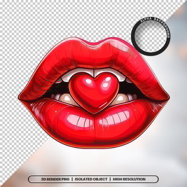 3D RENDER BOCA LÍNGUA LEITE ELEMENTO ÍCONE PSD PNG