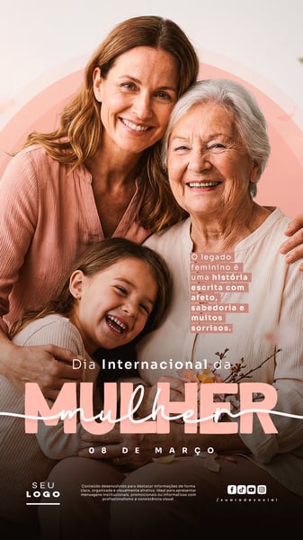 DIA INTERNACIONAL DA MULHER 08 DE MARÇO STORY SOCIAL MEDIA PSD EDITÁVEL 7