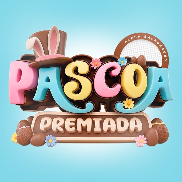 Selos 3D Páscoa