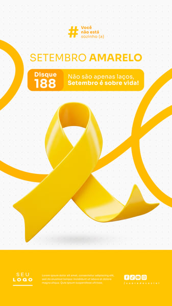 SETEMBRO AMARELO CAMPANHA DE PREVENÇÃO AO SUICÍDIO SOCIAL MEDIA PSD EDITÁVEL STORY 2