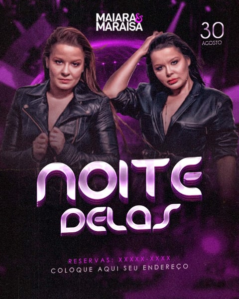 FLYER EVENTO NOITE DELAS FEED