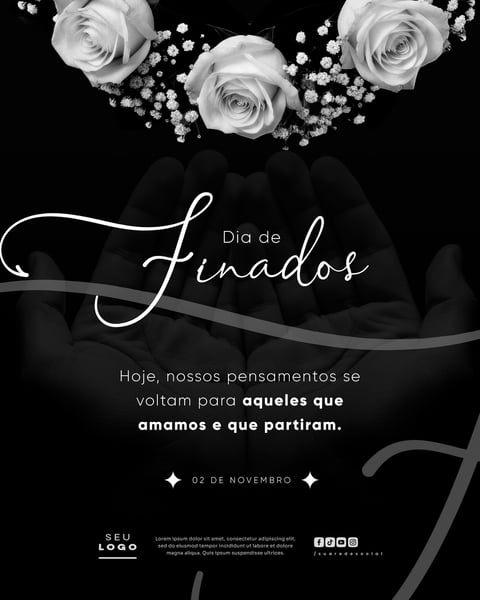 DIA DE FINADOS 02 DE NOVEMBRO SOCIAL MEDIA PSD EDITÁVEL 2