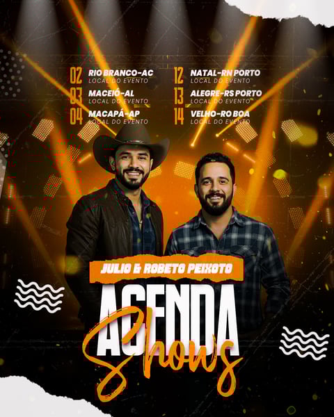 FLYER AGENDA DE SHOW EVENTO PSD EDITÁVEL FEED 9