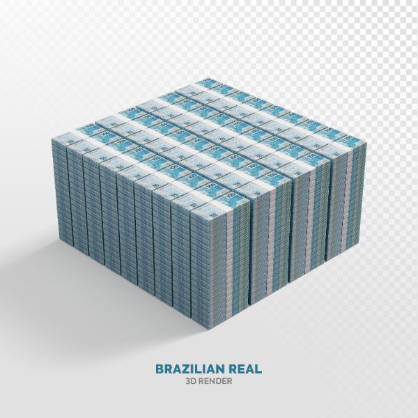 NOTAS DE 100 REAIS ELEMENTO 3D REALISTA