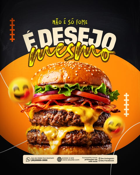 SOCIAL MEDIA HAMBURGERIA PSD EDITÁVEL 9