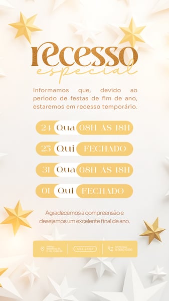 FLYER AVISO IMPORTANTE RECESSO NATAL PSD EDITÁVEL 1