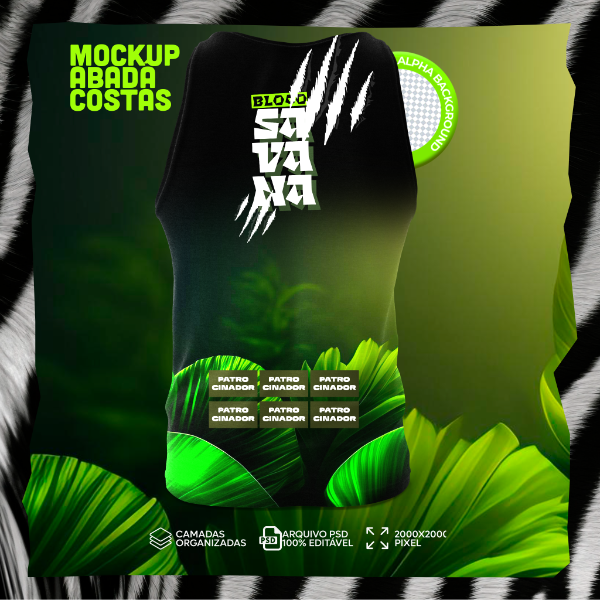 MOCKUP ABADÁ BLCO SAVANA COSTAS PSD EDITÁVEL