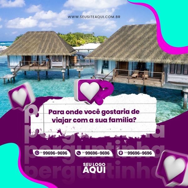 AGÊNCIA DE VIAGENS, TURISMO, VIAJAR | SOCIAL MEDIA | PSD EDITÁVEL