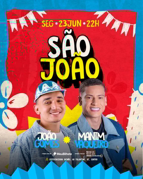 FLYER EVENTO SÃO JOÃO FEED PSD EDITÁVEL