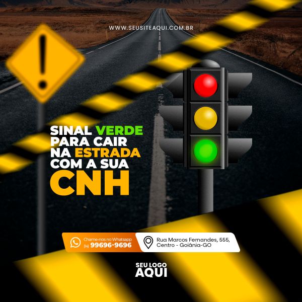 AUTO ESCOLA - CNH - MOTORISTA | SOCIAL MEDIA - PSD EDITÁVEL