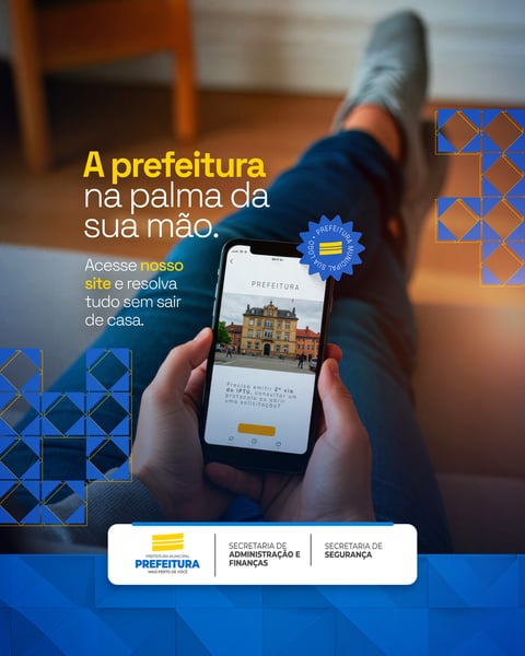 A PREFEITURA NA PALMA DA SUA MÃO PREFEITURA MUNICIPAL SOCIAL MEDIA PSD EDITÁVEL