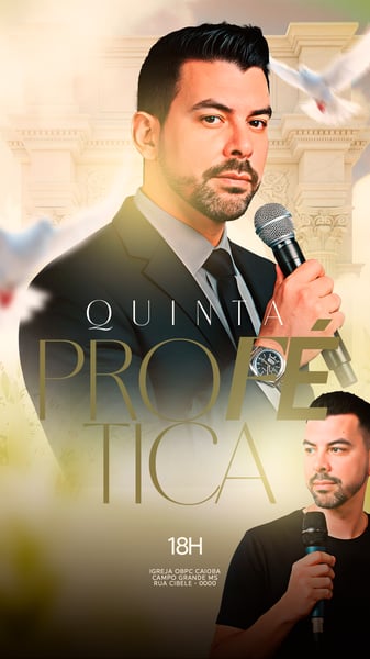 FLYER GOSPEL QUINTA PROFÉTICA PSD STORY 1