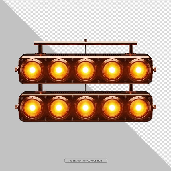 ELEMENTO 3D PNG ESTRUTURA DE PALCO COM REFLETOR 3