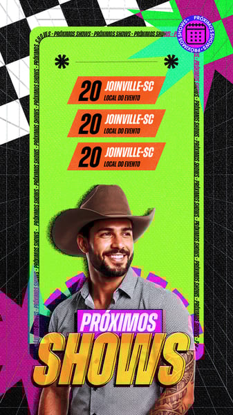 FLYER AGENDA PARA ARTISTAS PSD EDITÁVEL