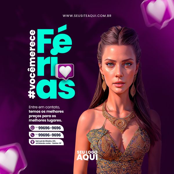 AGÊNCIA DE VIAGENS, TURISMO, VIAJAR | SOCIAL MEDIA | PSD EDITÁVEL