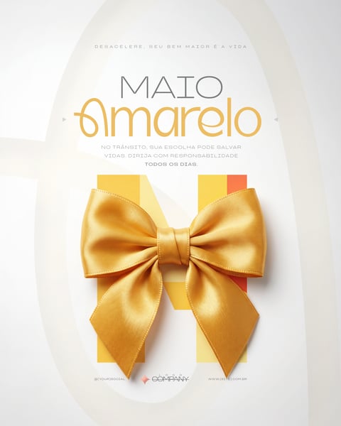 Maio Amarelo Campanha de Conscientização Trânsito Social Media PSD Editável 3